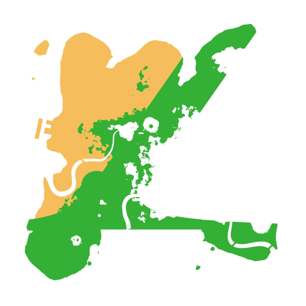 Biome Rust Map: Procedural Map, Size: 3000, Seed: 2025102615