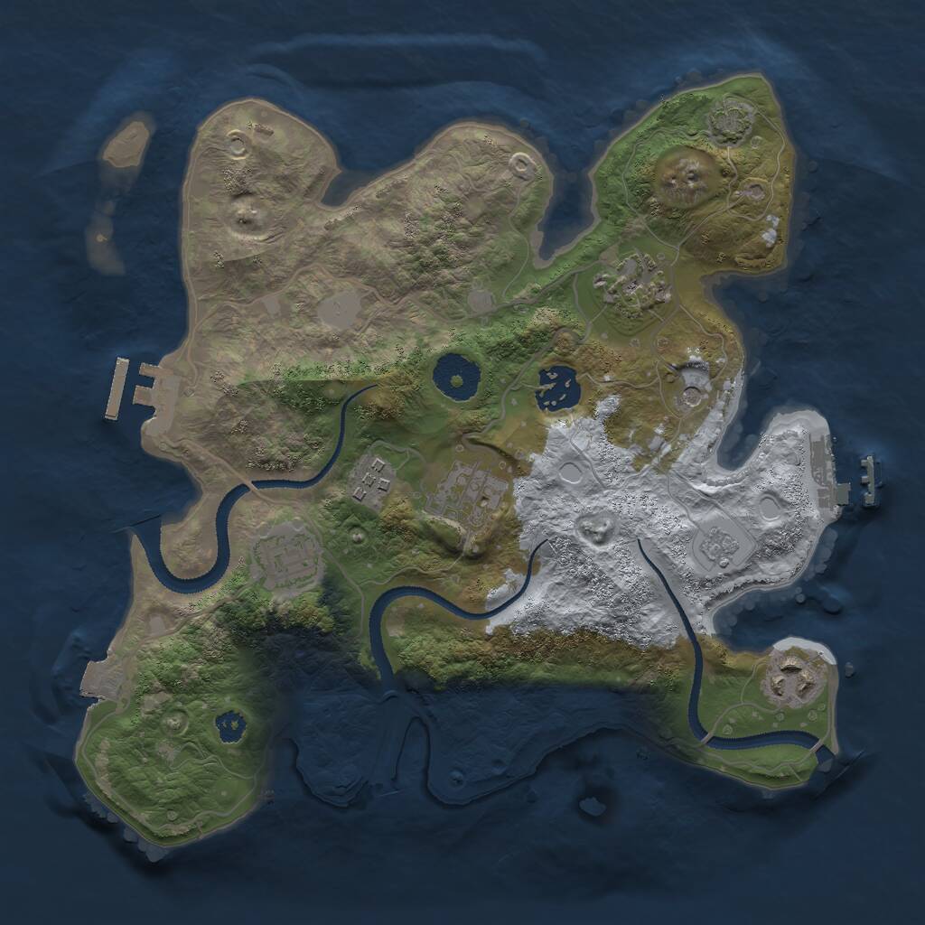 Rust Map: Procedural Map, Size: 3000, Seed: 2025102615, 12 Monuments