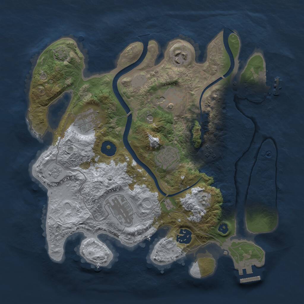 Rust Map: Procedural Map, Size: 3000, Seed: 67297, 13 Monuments