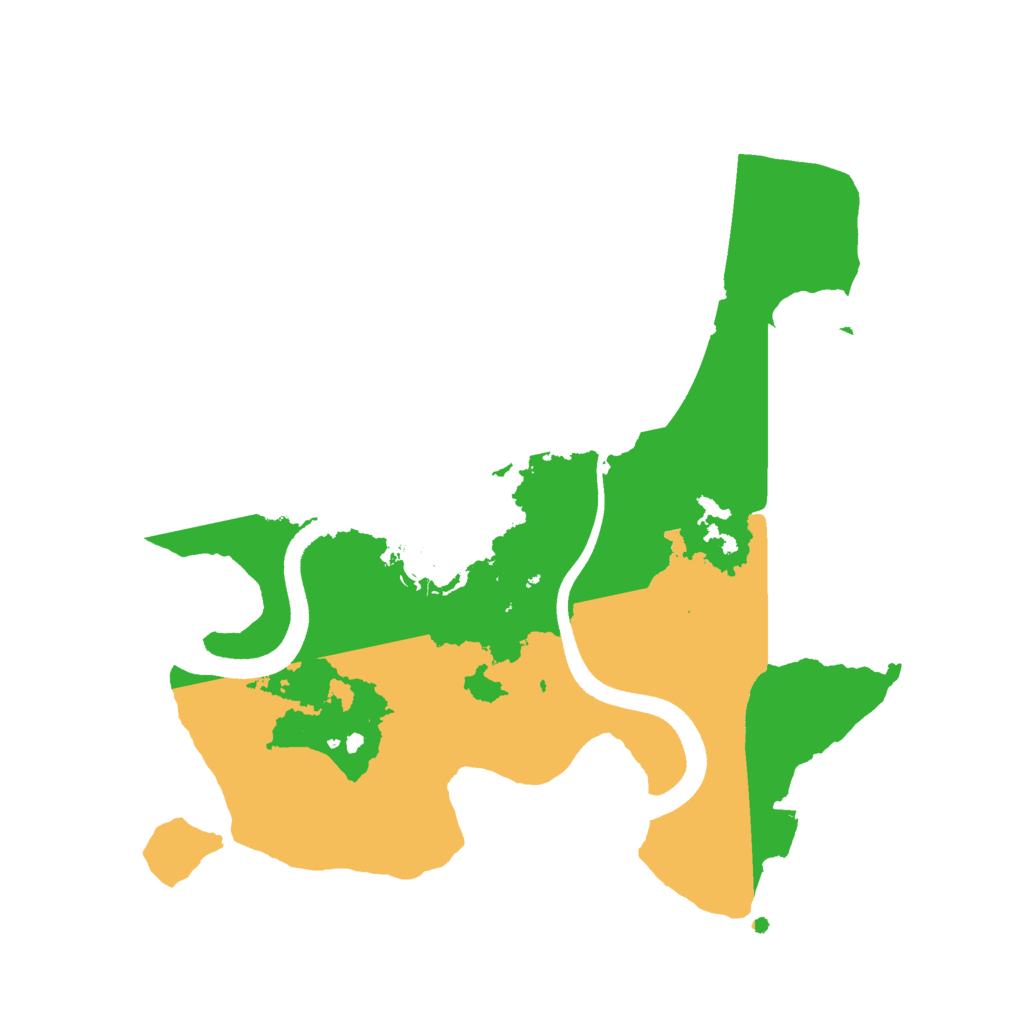 Biome Rust Map: Procedural Map, Size: 2500, Seed: 2077561801