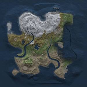 Thumbnail Rust Map: Procedural Map, Size: 2500, Seed: 2077561801, 5 Monuments