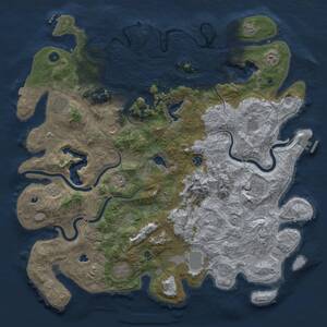 Thumbnail Rust Map: Procedural Map, Size: 5000, Seed: 1568367397, 16 Monuments