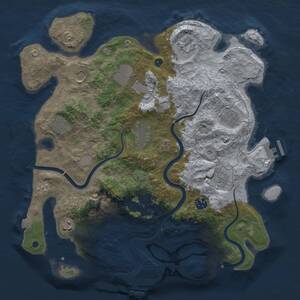 Thumbnail Rust Map: Procedural Map, Size: 3800, Seed: 10223312, 17 Monuments