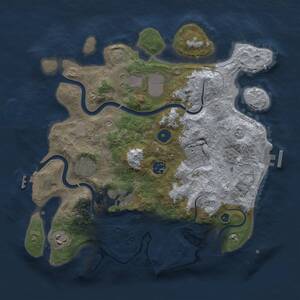 Thumbnail Rust Map: Procedural Map, Size: 3500, Seed: 1931974, 13 Monuments