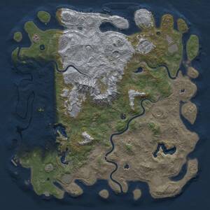 Thumbnail Rust Map: Procedural Map, Size: 5500, Seed: 82339849, 17 Monuments