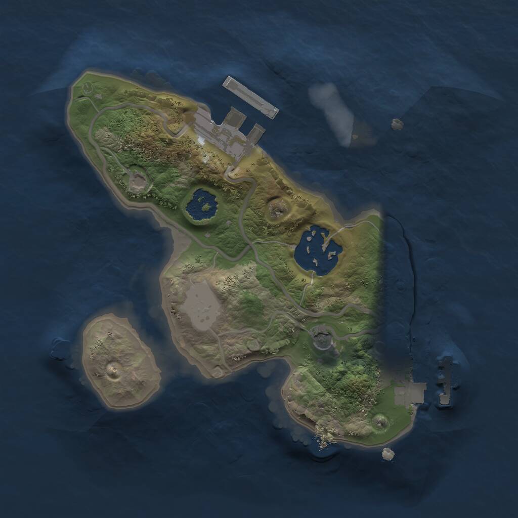 Rust Map: Procedural Map, Size: 1700, Seed: 333555478, 5 Monuments