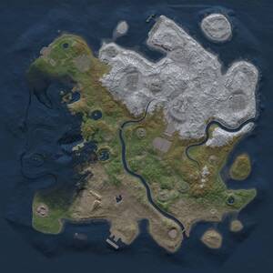 Thumbnail Rust Map: Procedural Map, Size: 4000, Seed: 19810506, 15 Monuments