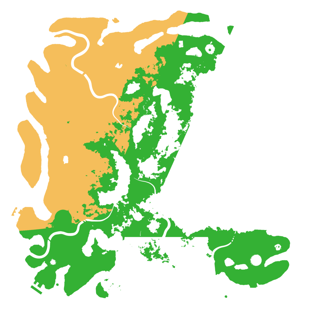 Biome Rust Map: Procedural Map, Size: 5000, Seed: 927763381