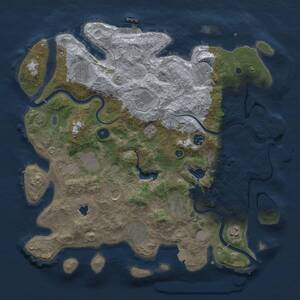 Thumbnail Rust Map: Procedural Map, Size: 4000, Seed: 521730857, 16 Monuments