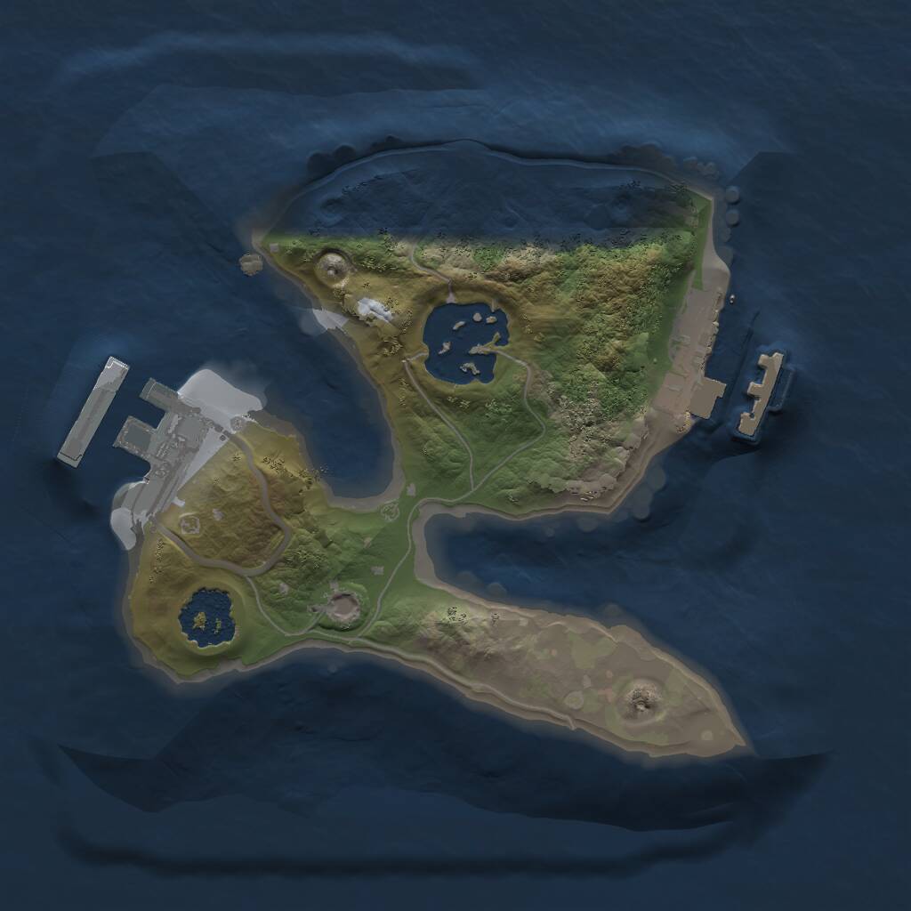 Rust Map: Procedural Map, Size: 1600, Seed: 9167800, 4 Monuments