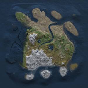 Thumbnail Rust Map: Procedural Map, Size: 2500, Seed: 1216960080, 6 Monuments