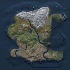 Thumbnail Rust Map: Procedural Map, Size: 2700, Seed: 1761566502, 10 Monuments