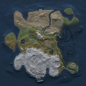 Thumbnail Rust Map: Procedural Map, Size: 3000, Seed: 1442226346, 12 Monuments