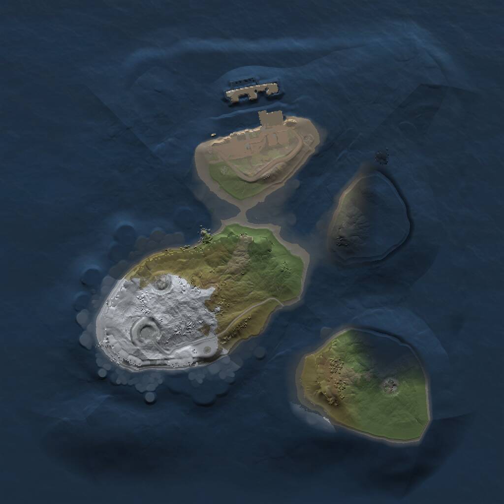 Rust Map: Procedural Map, Size: 1500, Seed: 282928016, 2 Monuments