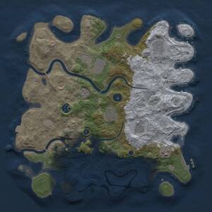 Thumbnail Rust Map: Procedural Map, Size: 3700, Seed: 822218, 14 Monuments