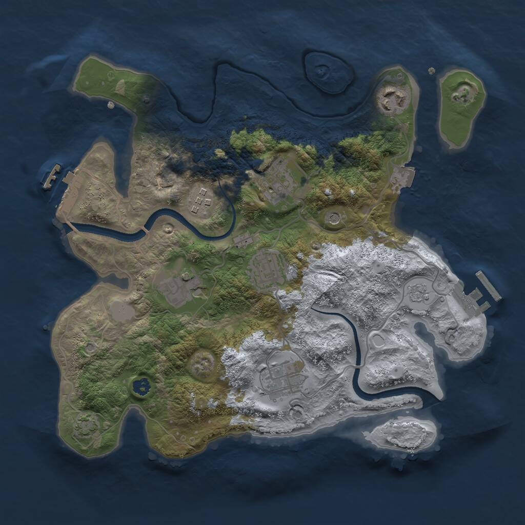 Rust Map: Procedural Map, Size: 3000, Seed: 2025102715, 12 Monuments