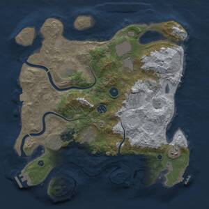 Thumbnail Rust Map: Procedural Map, Size: 3500, Seed: 722839366, 14 Monuments