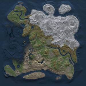 Thumbnail Rust Map: Procedural Map, Size: 4000, Seed: 62511, 16 Monuments