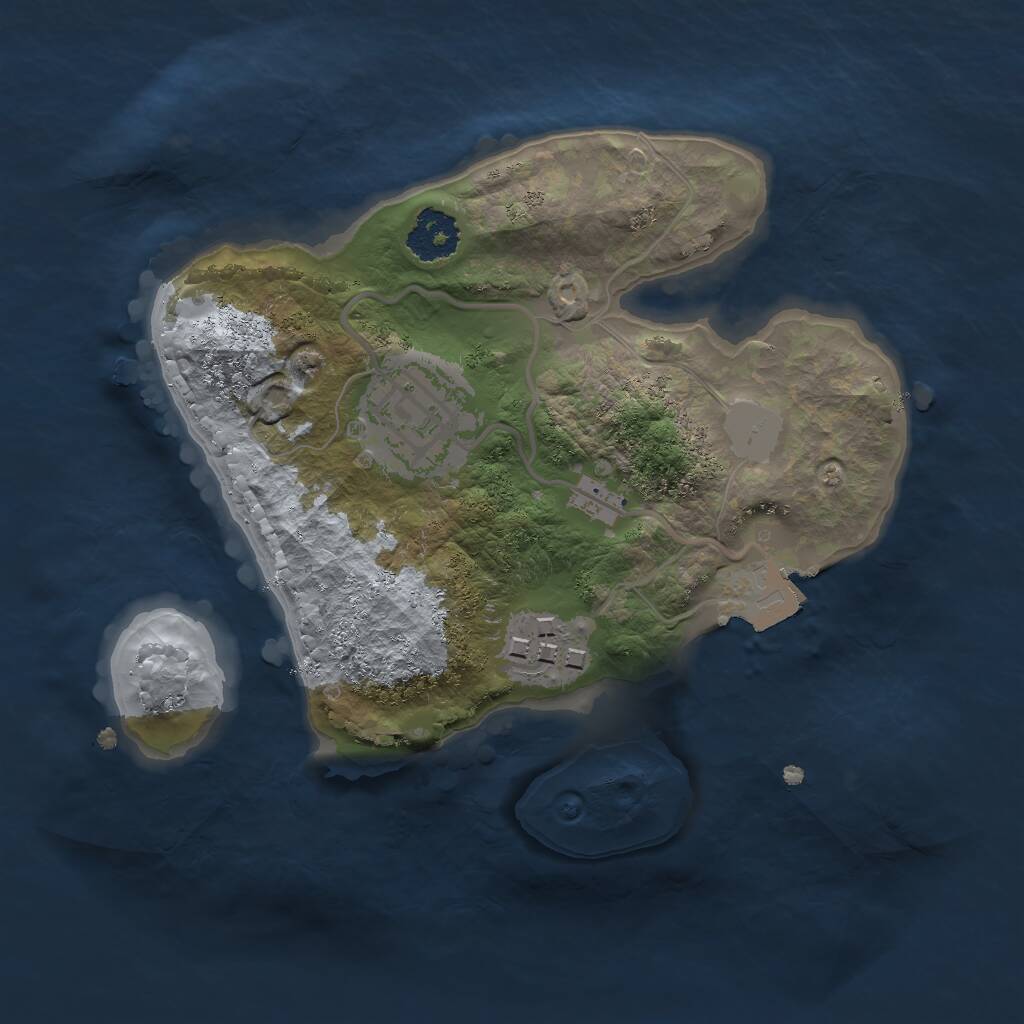 Rust Map: Procedural Map, Size: 2000, Seed: 1209910018, 3 Monuments