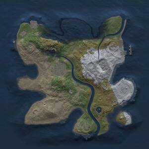 Thumbnail Rust Map: Procedural Map, Size: 2500, Seed: 1032712302, 7 Monuments