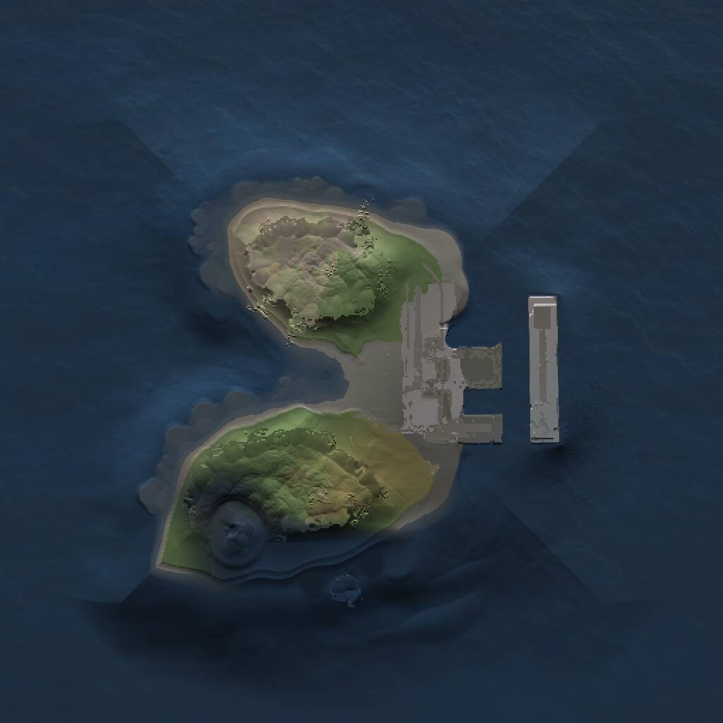 Rust Map: Procedural Map, Size: 1000, Seed: 1016376868, 2 Monuments