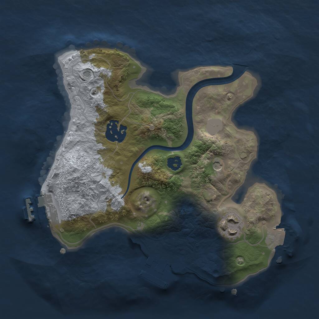 Rust Map: Procedural Map, Size: 2200, Seed: 563393798, 6 Monuments