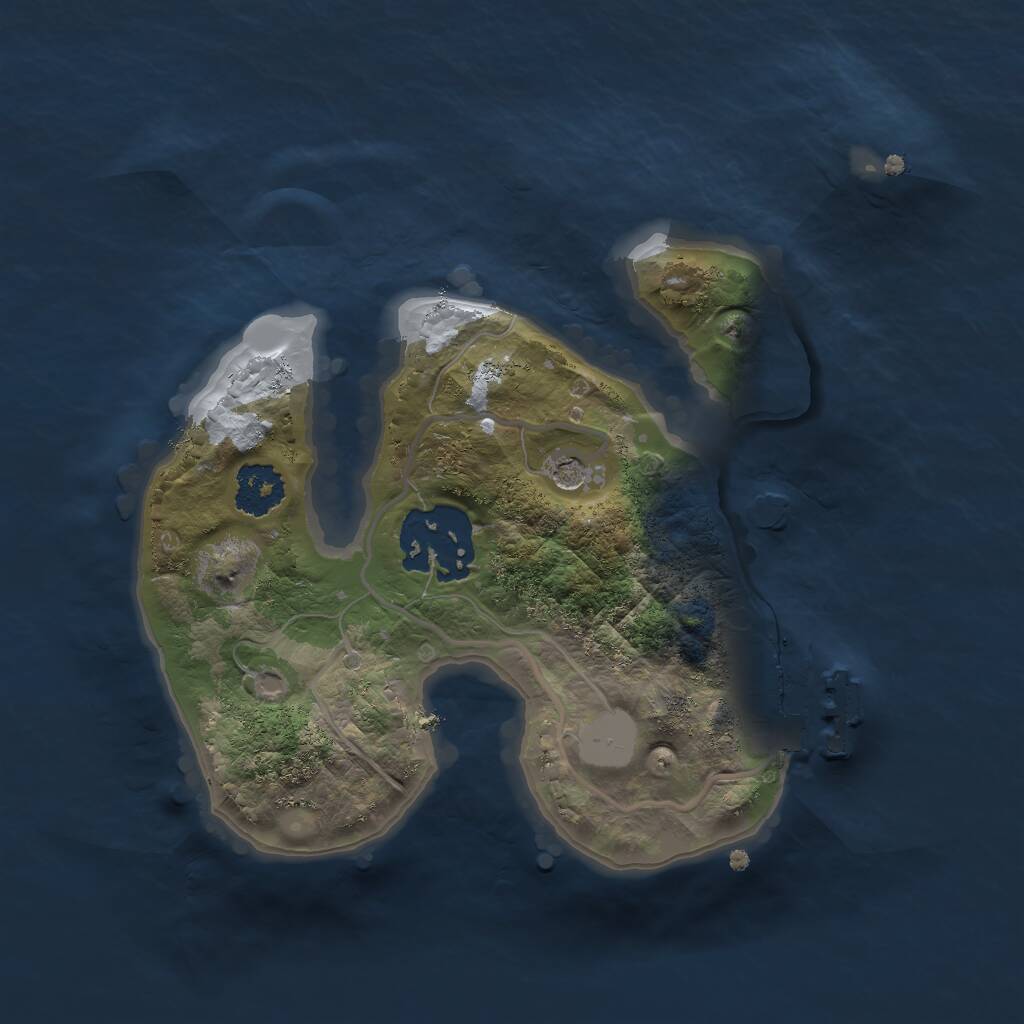 Rust Map: Procedural Map, Size: 2000, Seed: 915519853, 4 Monuments