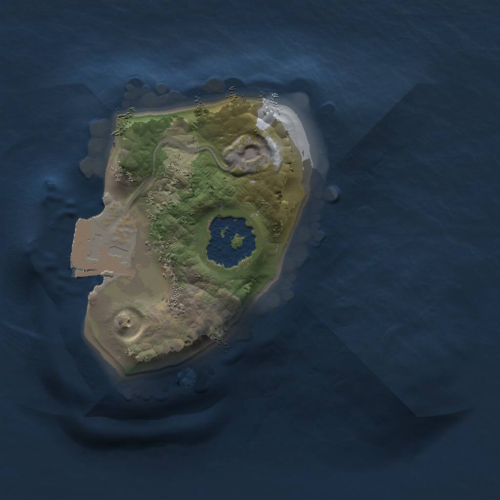 Rust Map: Procedural Map, Size: 1000, Seed: 929480816, 1 Monuments