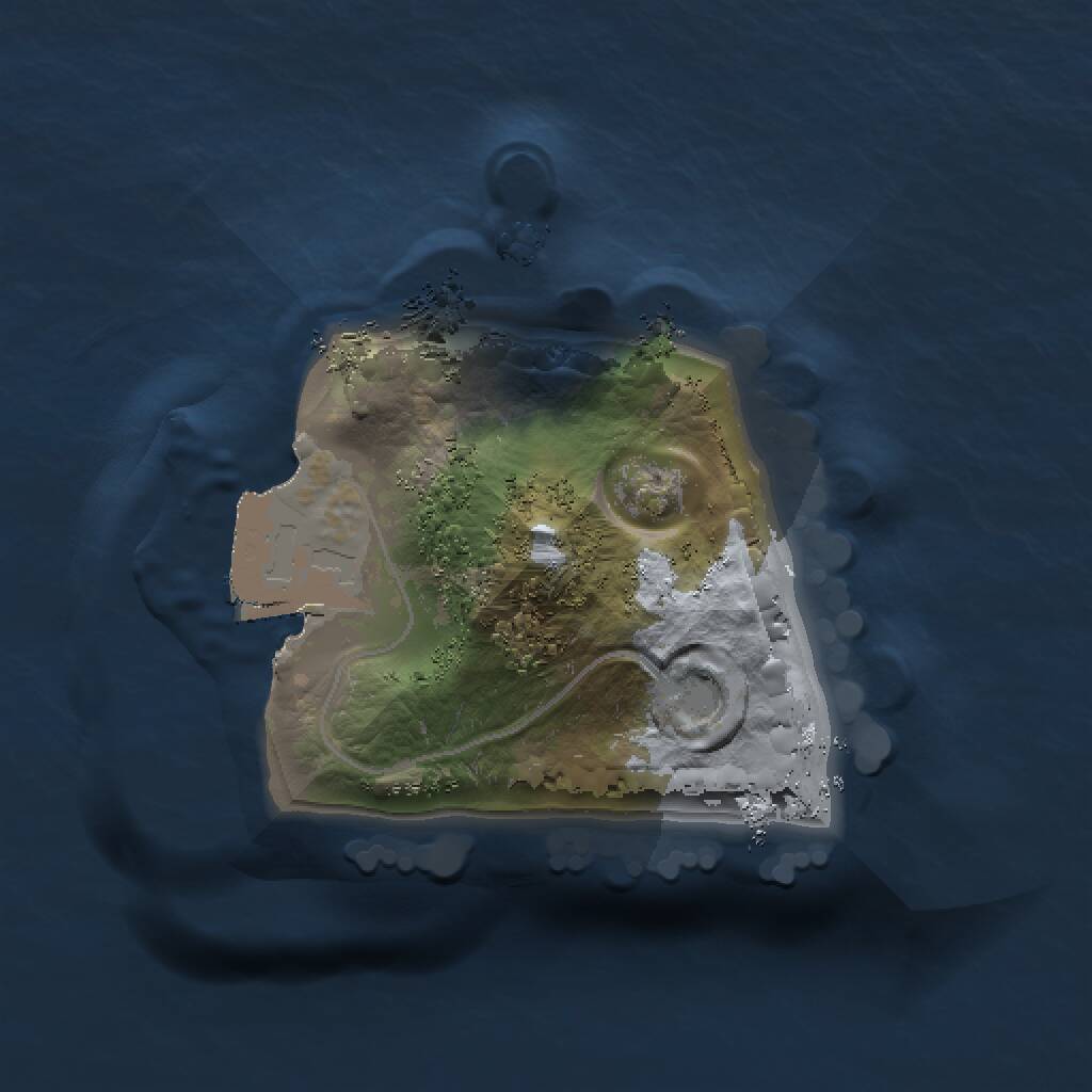 Rust Map: Procedural Map, Size: 1000, Seed: 1179878377, 1 Monuments