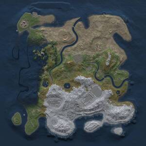 Thumbnail Rust Map: Procedural Map, Size: 3500, Seed: 1155473713, 12 Monuments
