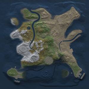 Thumbnail Rust Map: Procedural Map, Size: 2700, Seed: 1761652898, 8 Monuments