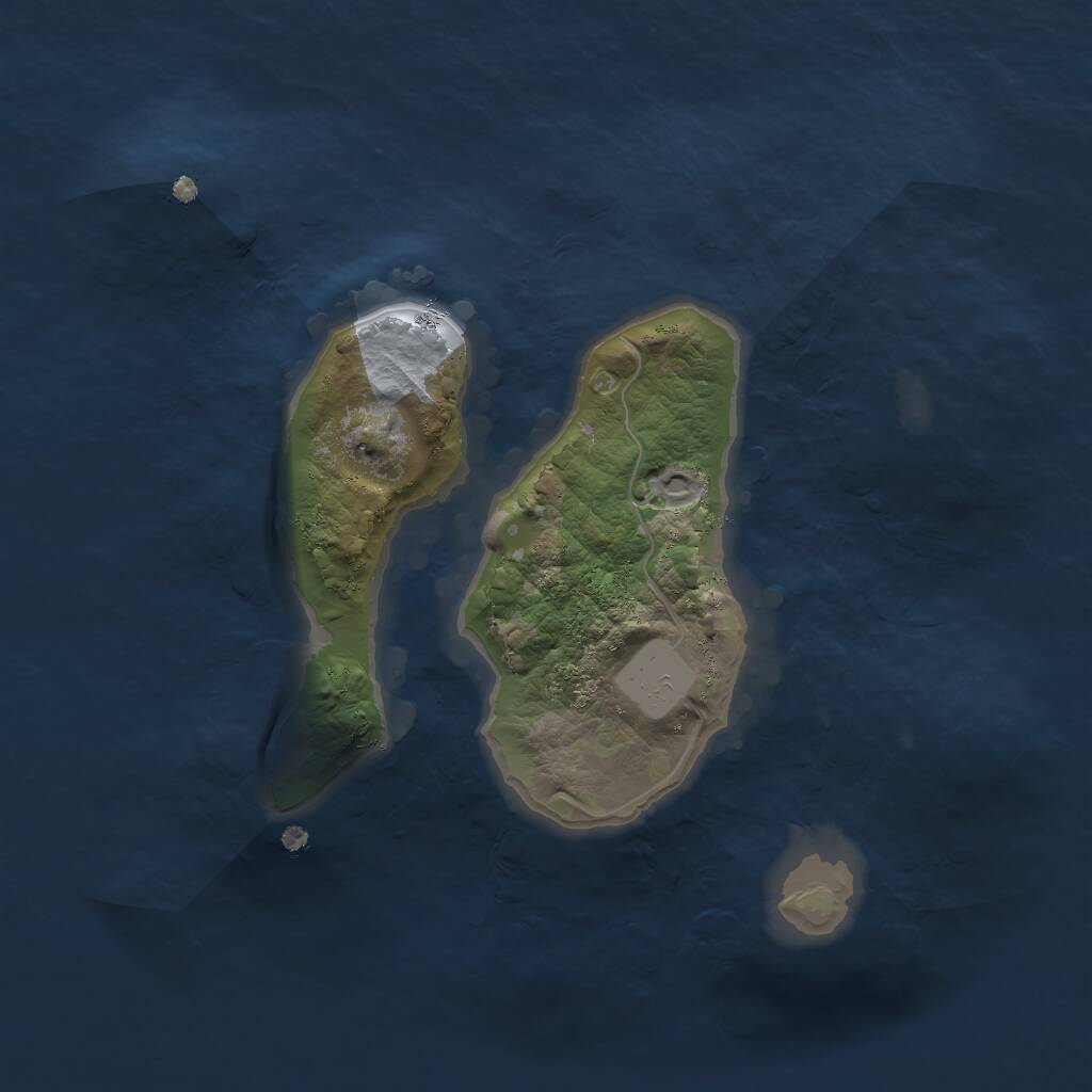 Rust Map: Procedural Map, Size: 1750, Seed: 984716933, 1 Monuments