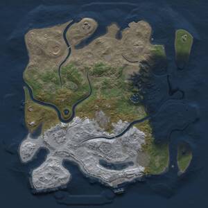 Thumbnail Rust Map: Procedural Map, Size: 3500, Seed: 714843, 14 Monuments