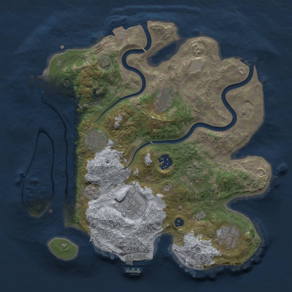 Rust Map: Procedural Map, Size: 3100, Seed: 831001014, 12 Monuments