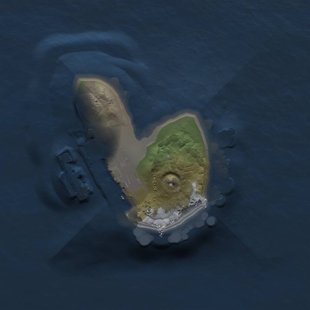 Rust Map: Procedural Map, Size: 1000, Seed: 1039455966, 2 Monuments