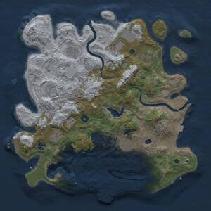 Thumbnail Rust Map: Procedural Map, Size: 4000, Seed: 1246895203, 15 Monuments
