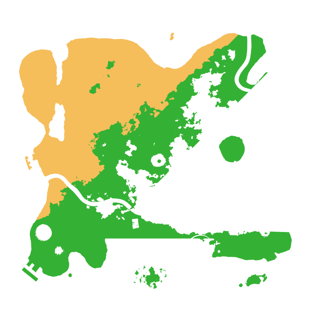 Biome Rust Map: Procedural Map, Size: 3500, Seed: 49907