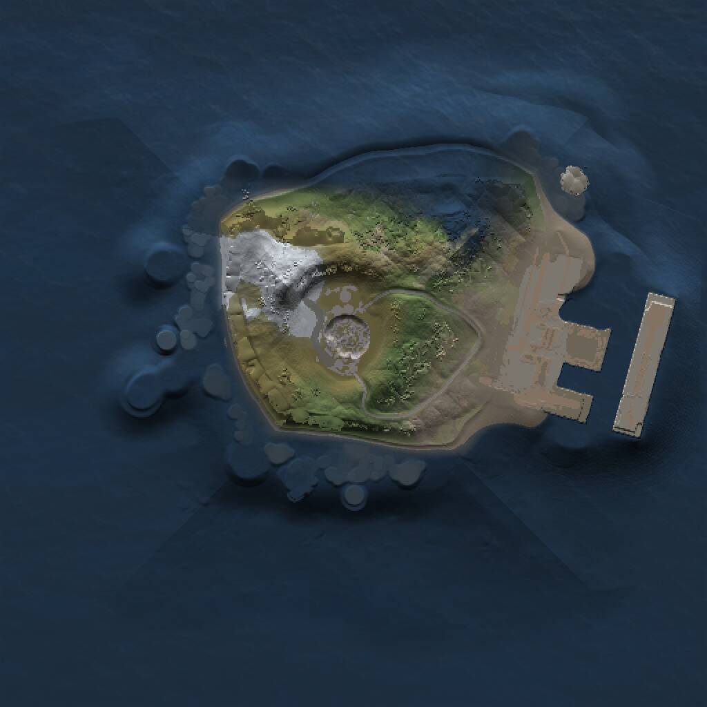 Rust Map: Procedural Map, Size: 1000, Seed: 449389356, 3 Monuments