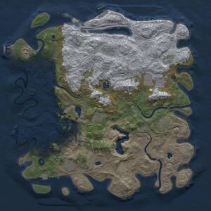 Thumbnail Rust Map: Procedural Map, Size: 4500, Seed: 4657482, 16 Monuments