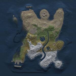 Thumbnail Rust Map: Procedural Map, Size: 2300, Seed: 75756637, 7 Monuments