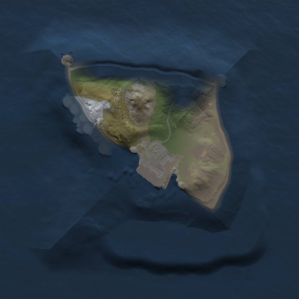 Rust Map: Procedural Map, Size: 1000, Seed: 1055514728, 1 Monuments