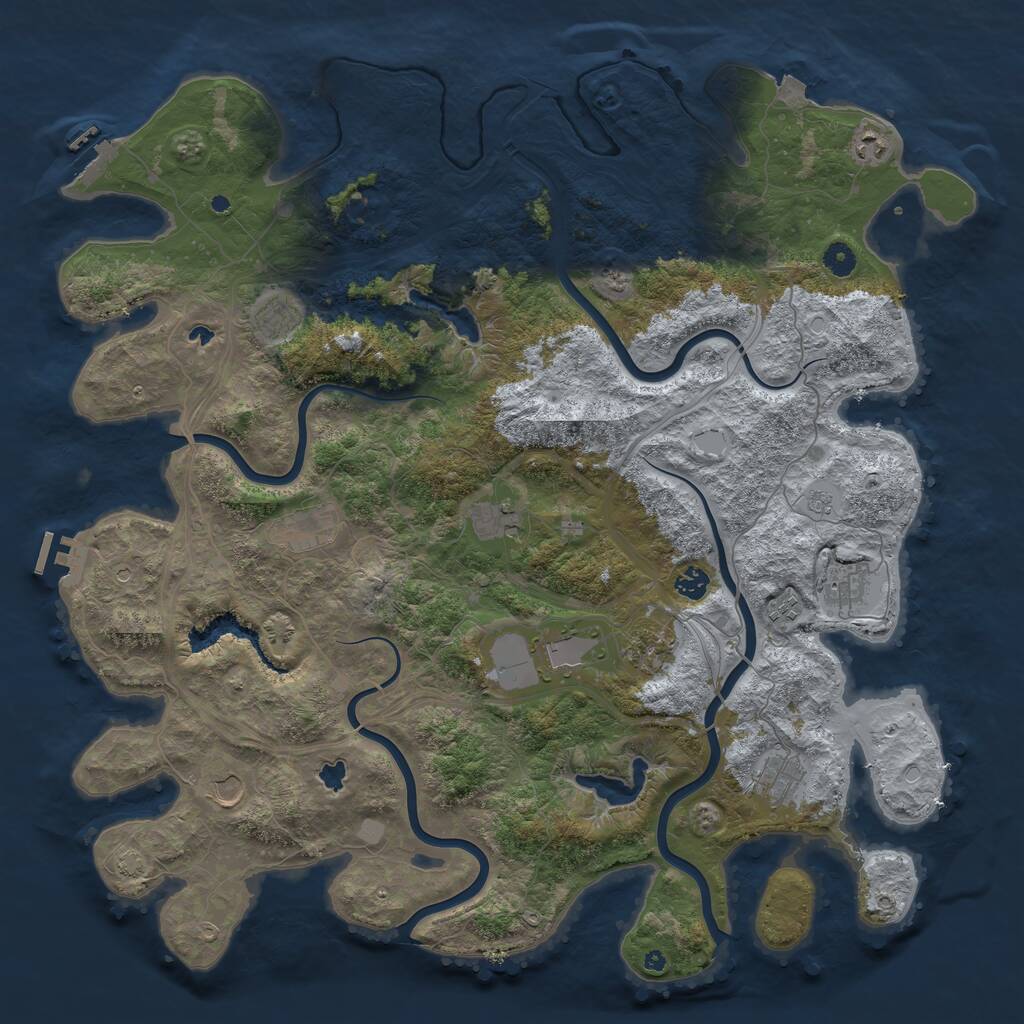 Rust Map: Procedural Map, Size: 4750, Seed: 1235211, 17 Monuments