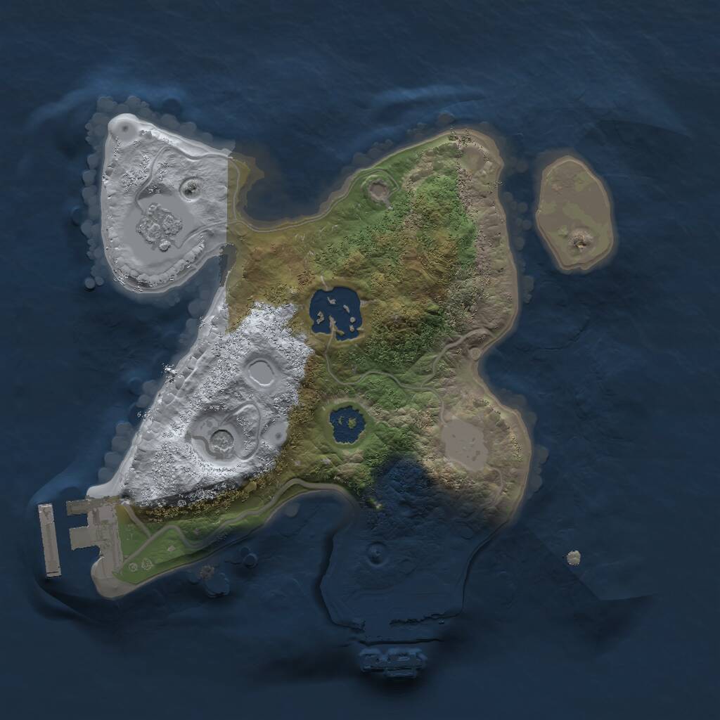Rust Map: Procedural Map, Size: 2000, Seed: 71878212, 6 Monuments