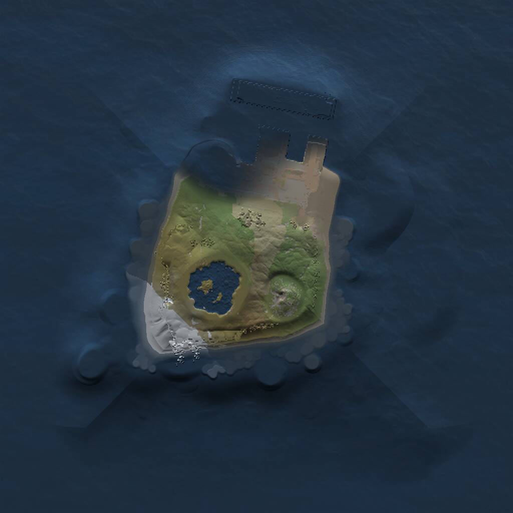 Rust Map: Procedural Map, Size: 1000, Seed: 107600868, 2 Monuments