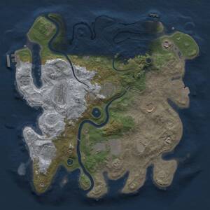 Thumbnail Rust Map: Procedural Map, Size: 3500, Seed: 565540096, 13 Monuments