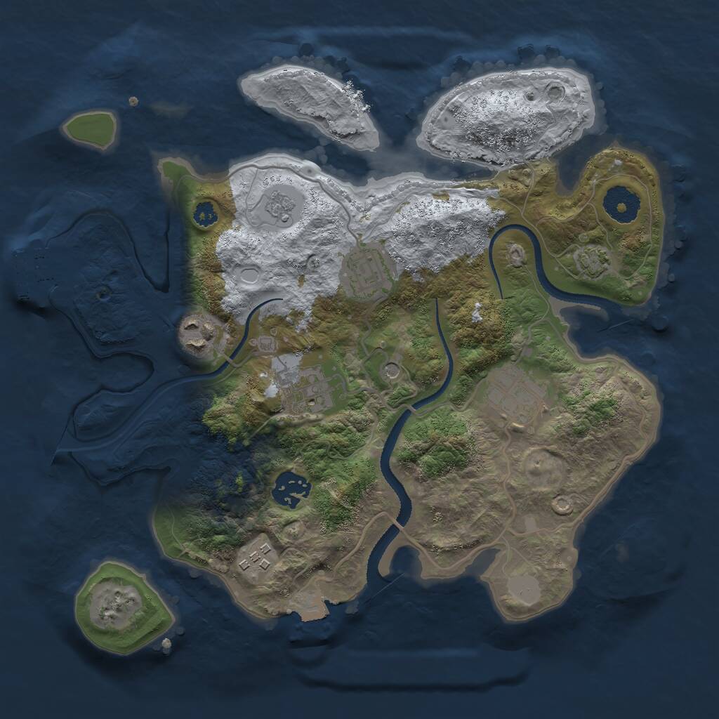 Rust Map: Procedural Map, Size: 3000, Seed: 2025102915, 11 Monuments