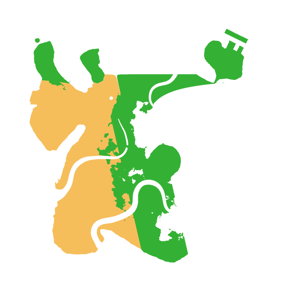 Biome Rust Map: Procedural Map, Size: 2500, Seed: 1745655121