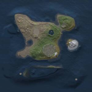 Thumbnail Rust Map: Procedural Map, Size: 1750, Seed: 805651364, 2 Monuments