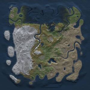 Thumbnail Rust Map: Procedural Map, Size: 4500, Seed: 1342330413, 17 Monuments