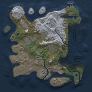 Thumbnail Rust Map: Procedural Map, Size: 3500, Seed: 1529709660, 15 Monuments
